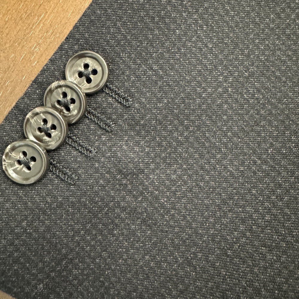Corneliani CC Collection Black/Gray Check Peak Lapel Wool Blazer EU 50 US 40R - Picture 4 of 8